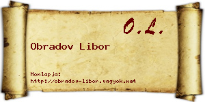 Obradov Libor névjegykártya